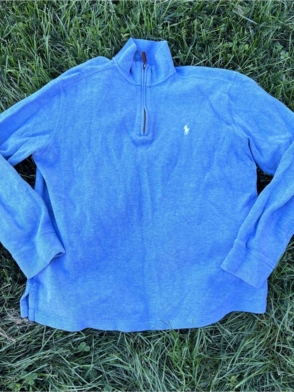 Polo by Ralph Lauren Blue Quarter-Zip Sweater
